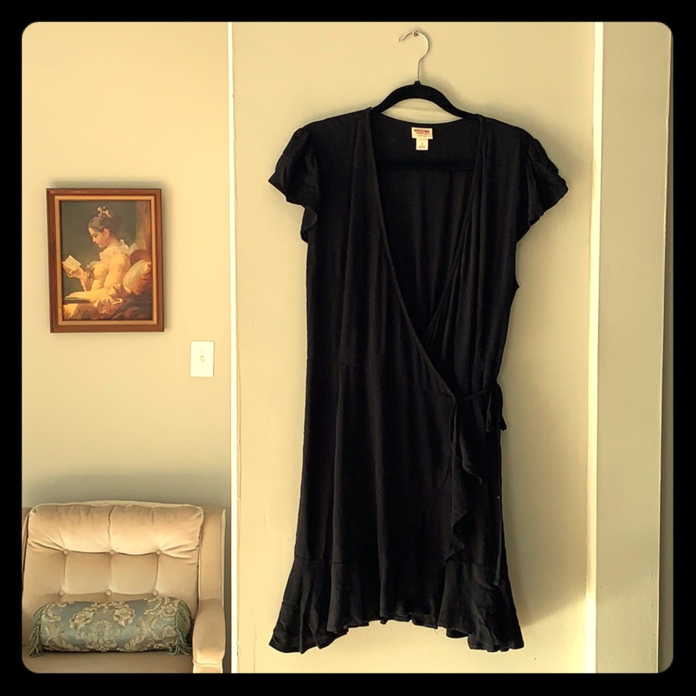 Black Mossimo Mini Wrap Dress